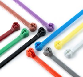 Tien Ty-Rap® kunststof kabelbinders in verschillende kleuren.