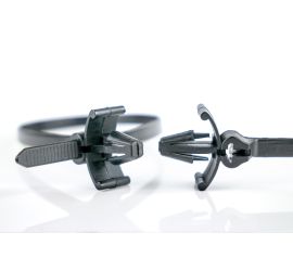 Ty-Rap® - Colliers de serrage en plastique - Fermeture en inox - Avec cheville à expansion - Noir - 150x3,5mm - 1000 pièces