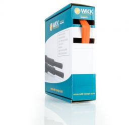 Een minibox met een rol oranje H-2(Z) dunwandige krimpkous
